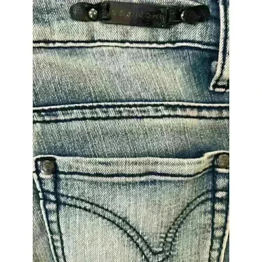 New! Y2k Sean Jean Paneled Jeans Low Rise Skinny Zippered Ankle Women's Size 27 - Picture 7 of 8